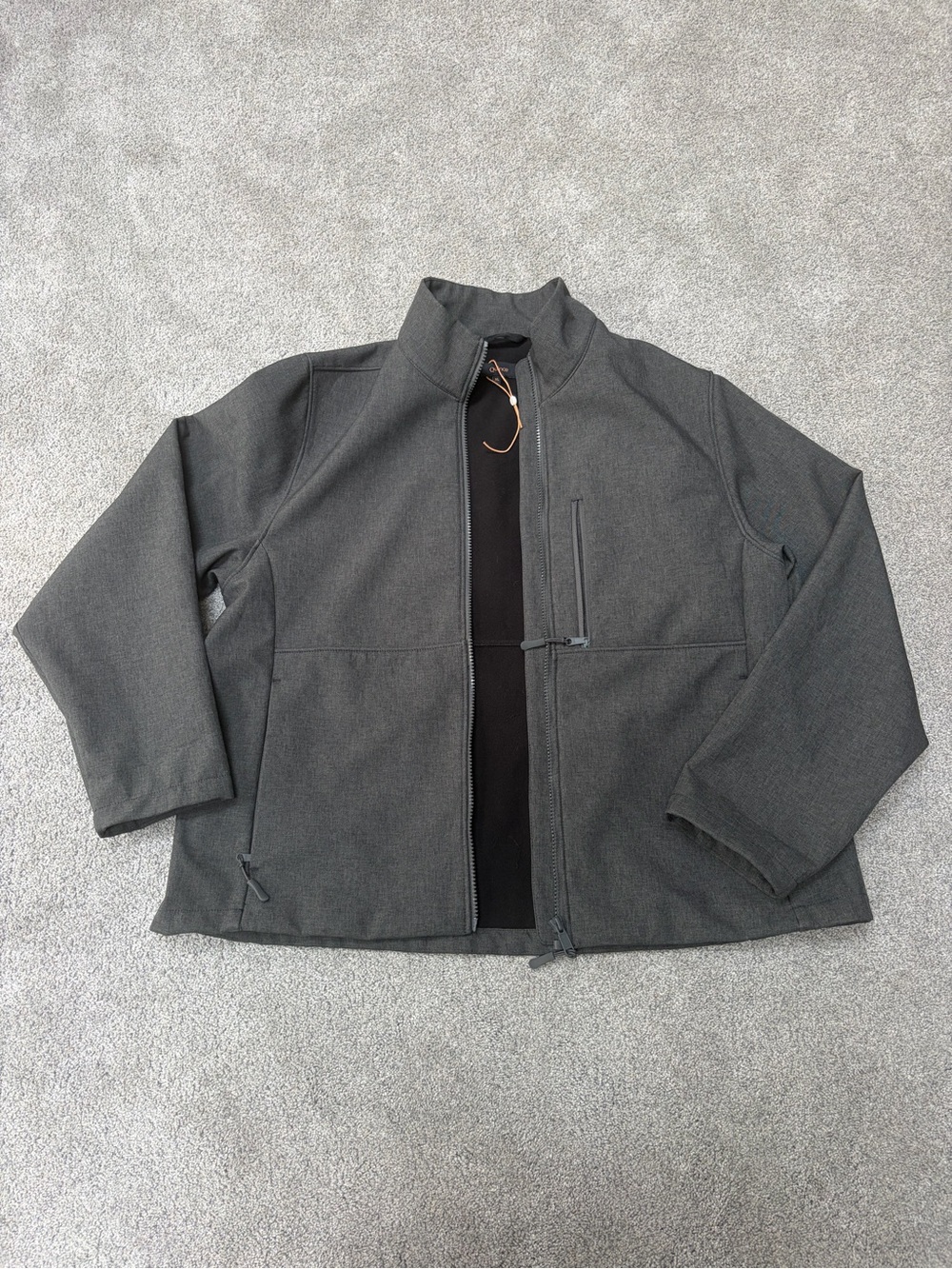 Quince Softshell Fleece Lined Jacket in Heather Shady Charcoal